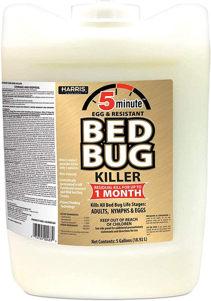 Harris 5 Minute Bed Bug Killer, 5 Gallon Commercial Size