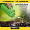 Harris Diatomaceous Earth Spreader with Scoop and Adjustable Top, Also for Ice Melt, Fertilizer and Seeds (2L or 76oz)