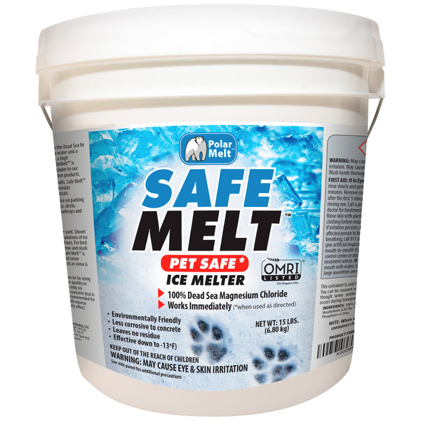 Harris Safe Melt Pet Friendly Ice Melt- 15lb with Scoop Included Inside Bucket