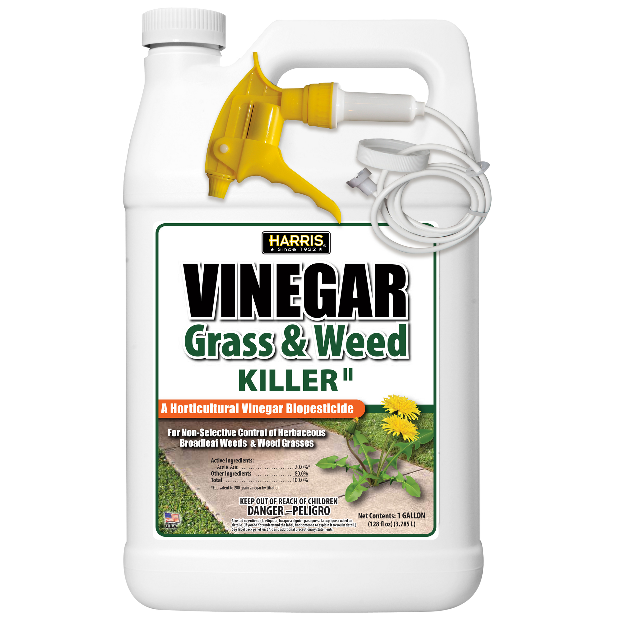 Harris Vinegar Weed Killer, 1 Gallon with Sprayer
