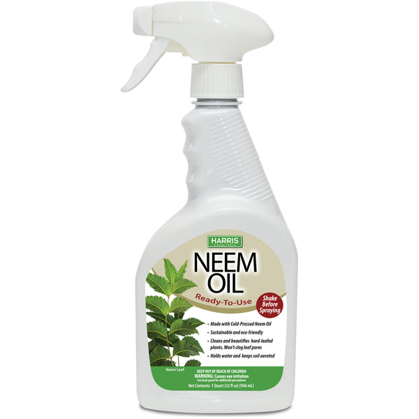 Harris Neem Oil Spray for Plants, Cold Pressed Ready to Use, 32oz
